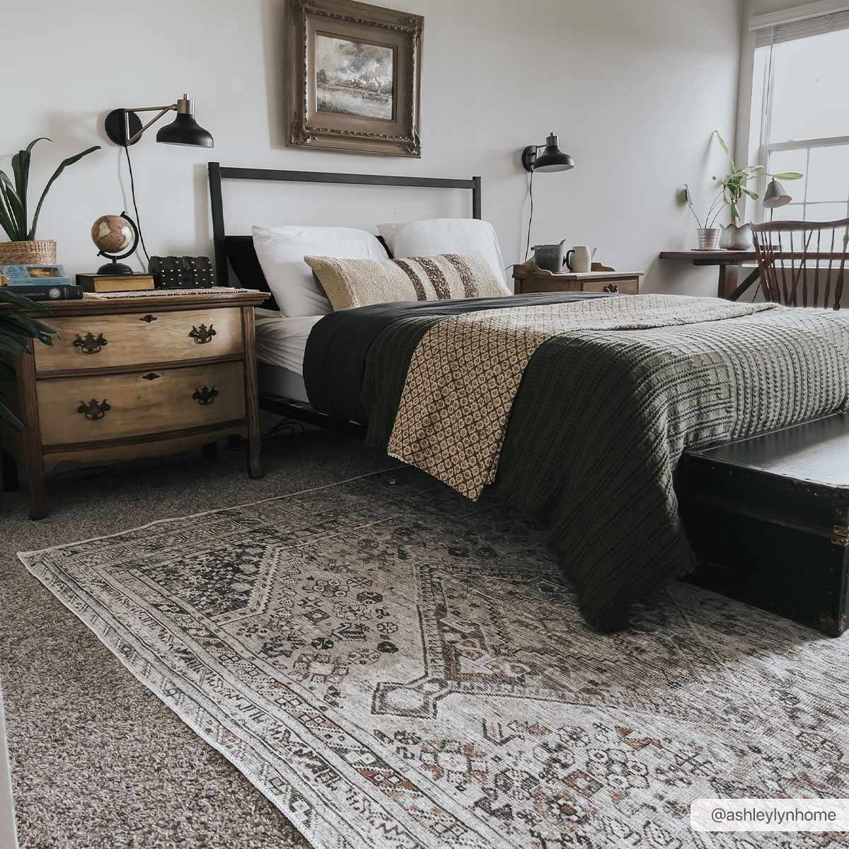 Barny Beige Flat Pile Washable Rug