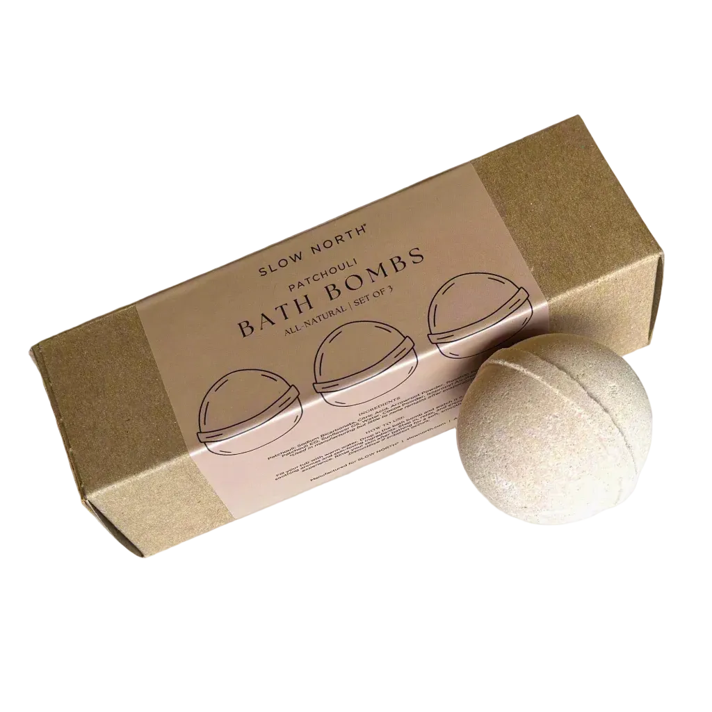 Natural Bath Bomb Set - Patchouli (Set of 3)
