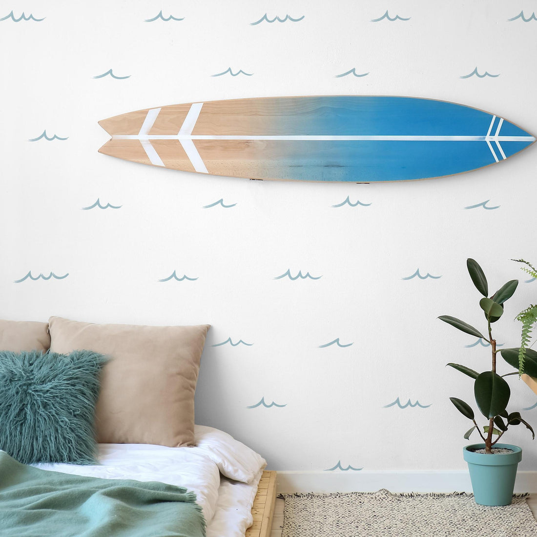 Waves of Blue Wallpaper