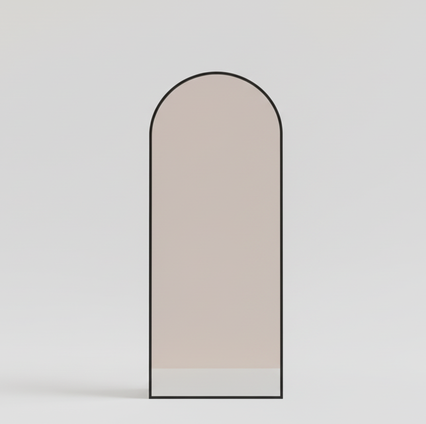 Full Length Free Standing Arched Mirror - Black or Gold