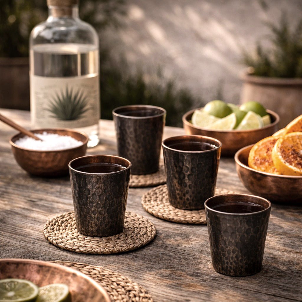 Bronce Mezcal Glass - Black Patina Copper