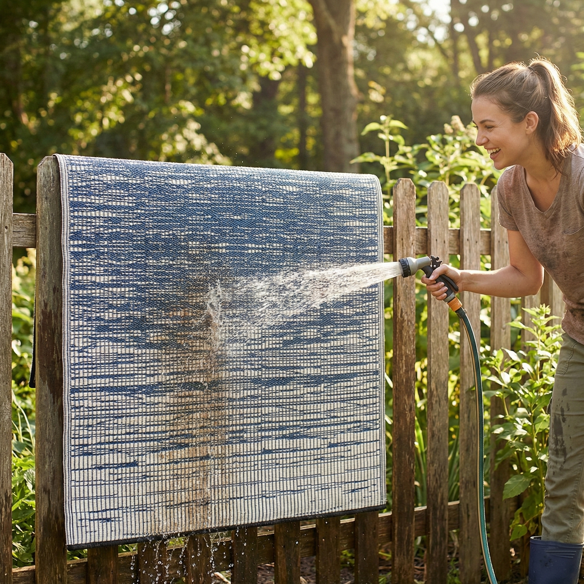 Brooklyn - Blue Reversible Outdoor Rug