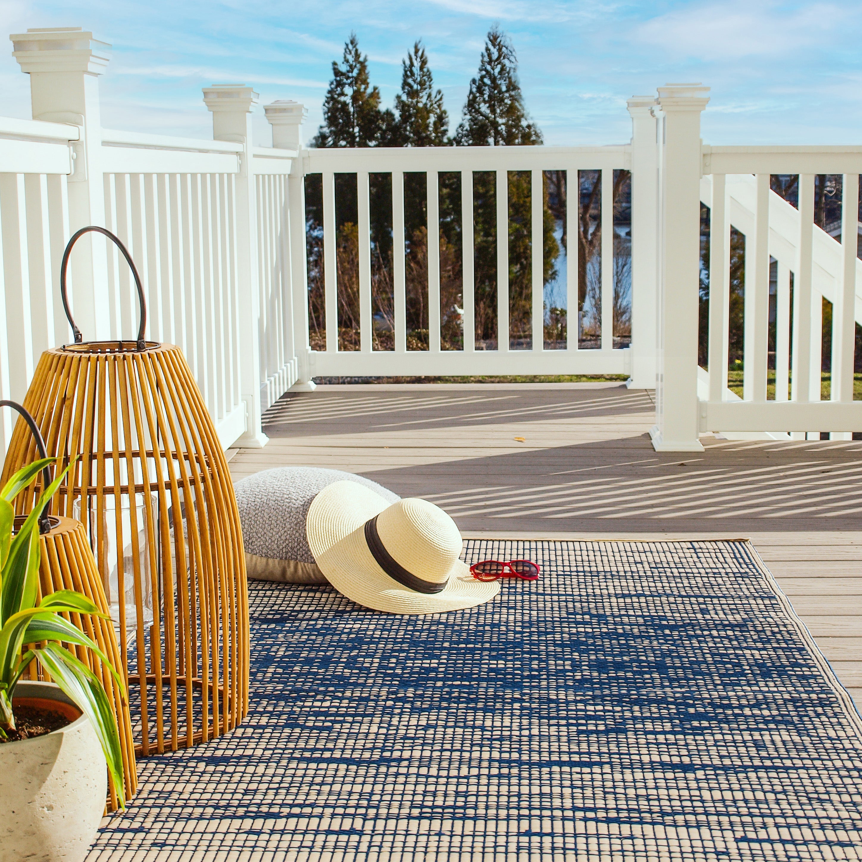 Brooklyn - Blue Reversible Outdoor Rug