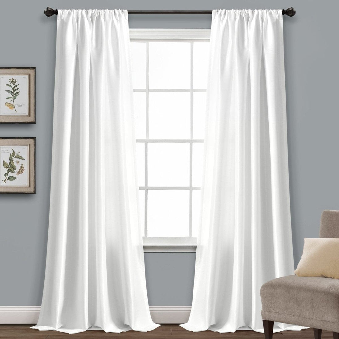 Venetian Faux Silk Window Curtain
