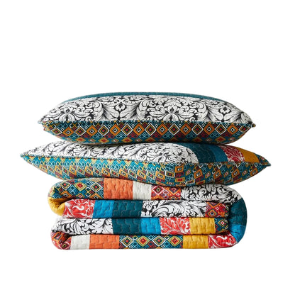 Boho Stripe Quilt Set