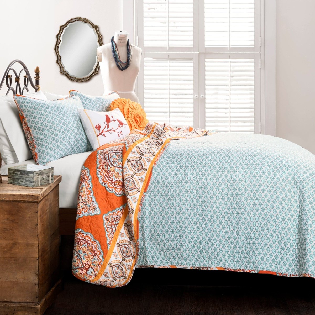 Harley 5 Piece Reversible Quilt Set - 2 Colors
