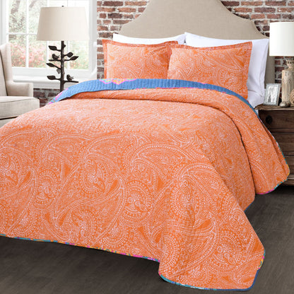 Boho Chic Reversible Quilt Sets - 2 Colors