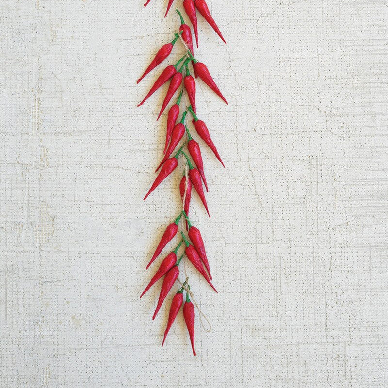String of Artificial Small Red Chili Peppers