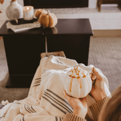 Cream Pumpkin 19 oz Figural Coffee Mug