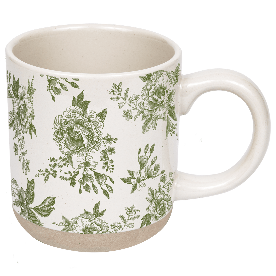 Green Delft 14 oz Stoneware Coffee Mug