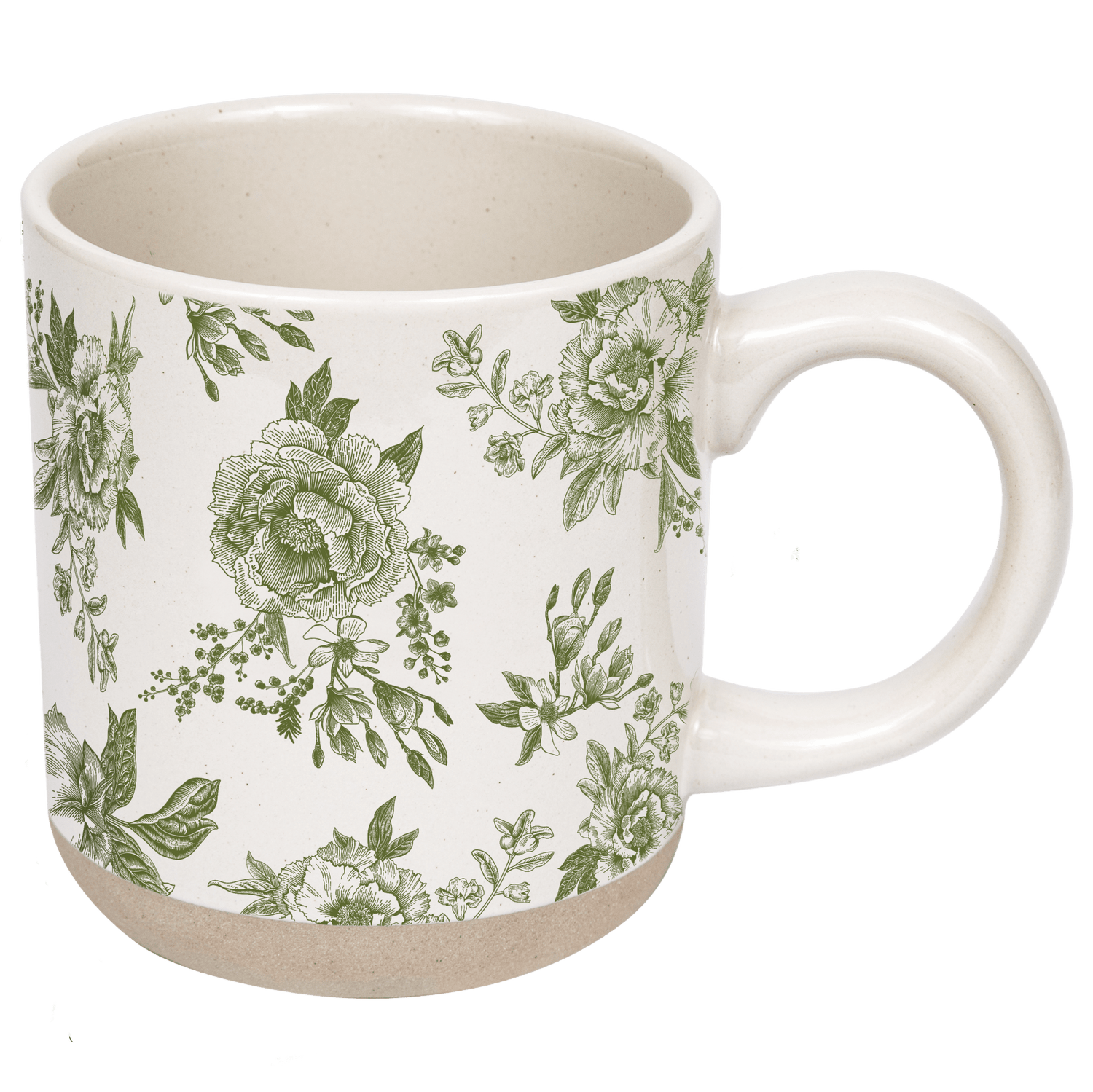 Green Delft 14 oz Stoneware Coffee Mug