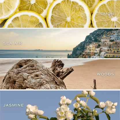 Coastal Lemon Soy Candle - Clear Patterned Jar - 9 oz