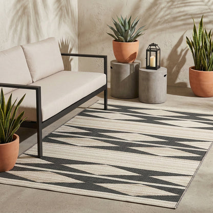 Cairo - Natural/Black Reversible Outdoor Rug