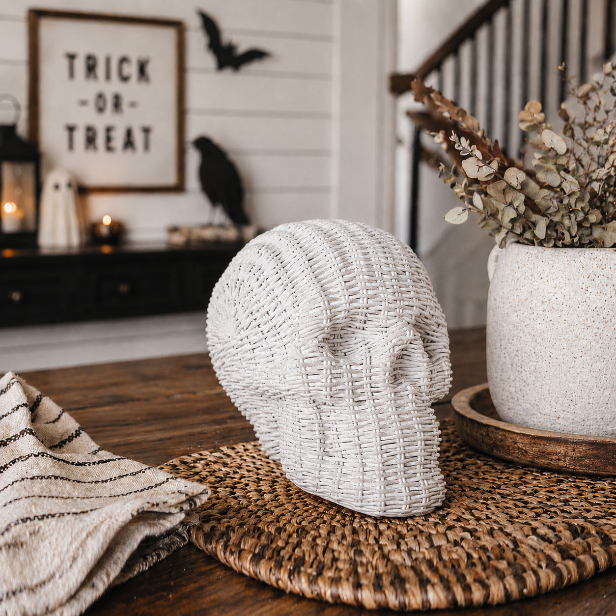 Skull Me - Rattan Resin Skull