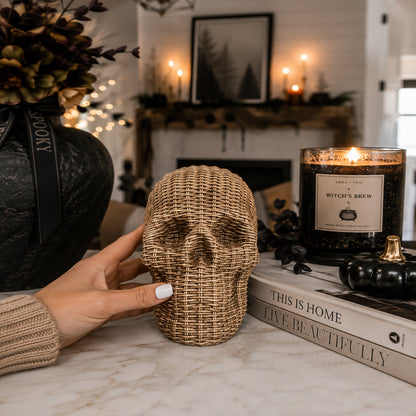 Skull Me - Rattan Resin Skull