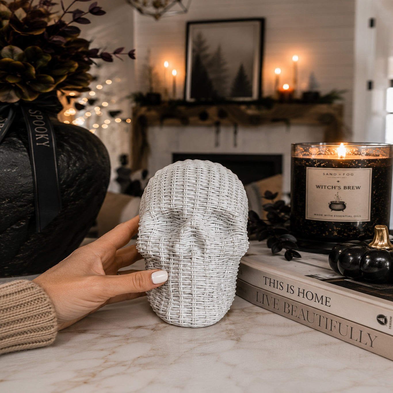 Skull Me - Rattan Resin Skull