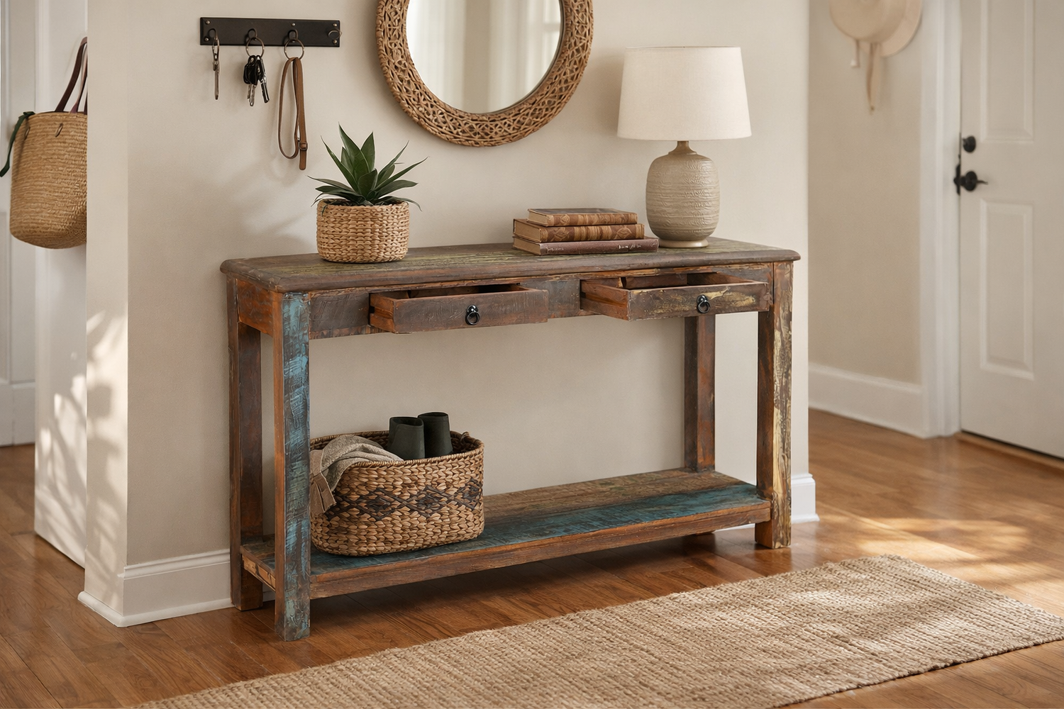Timbergirl Old Reclaimed Wood Console Table