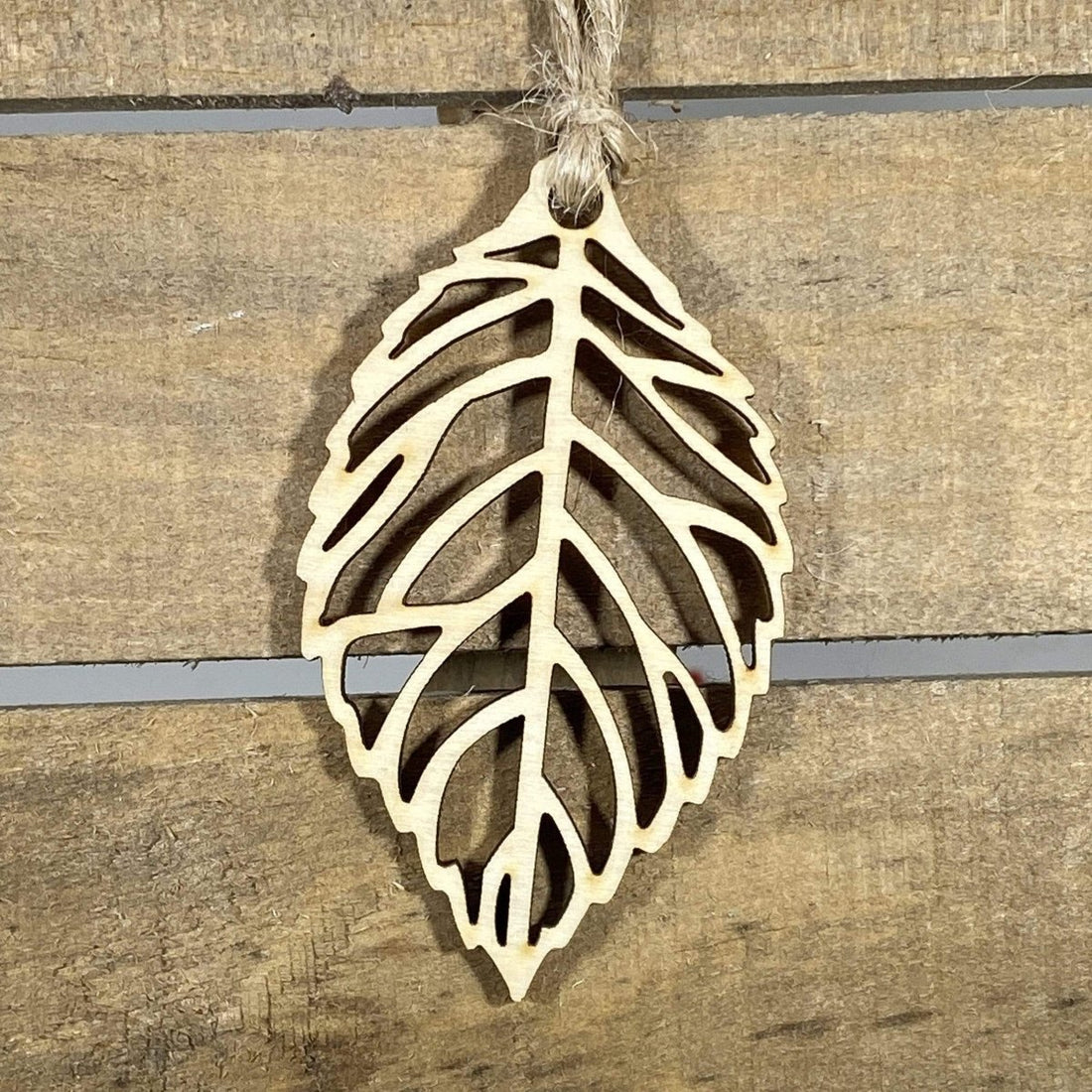 Cutout Leaf Wooden Christmas Ornament | Nature Holiday Decor