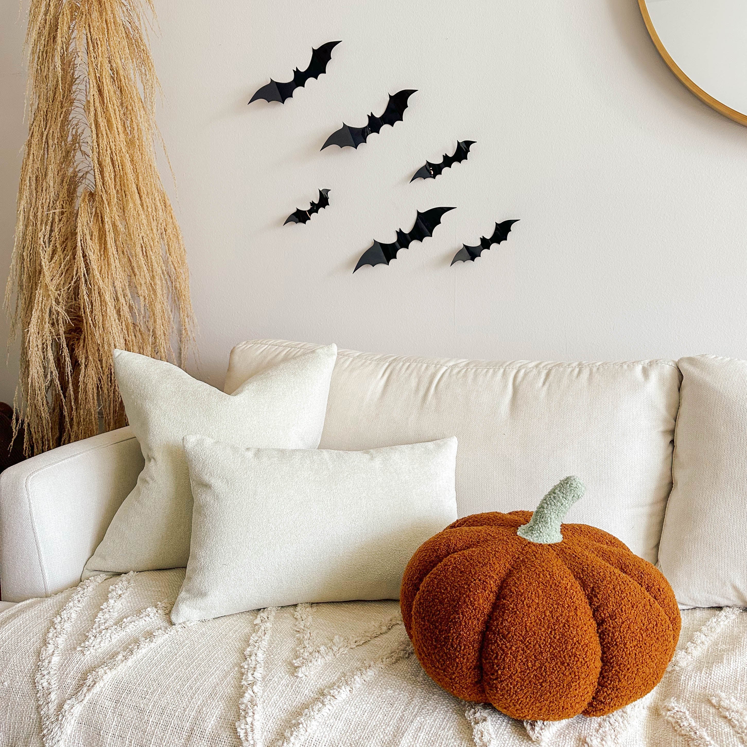 Jumbo Sherpa Orange Pumpkin Pillow