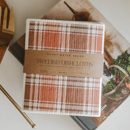Fall Pattern Swedish Dishcloths - Set of 6