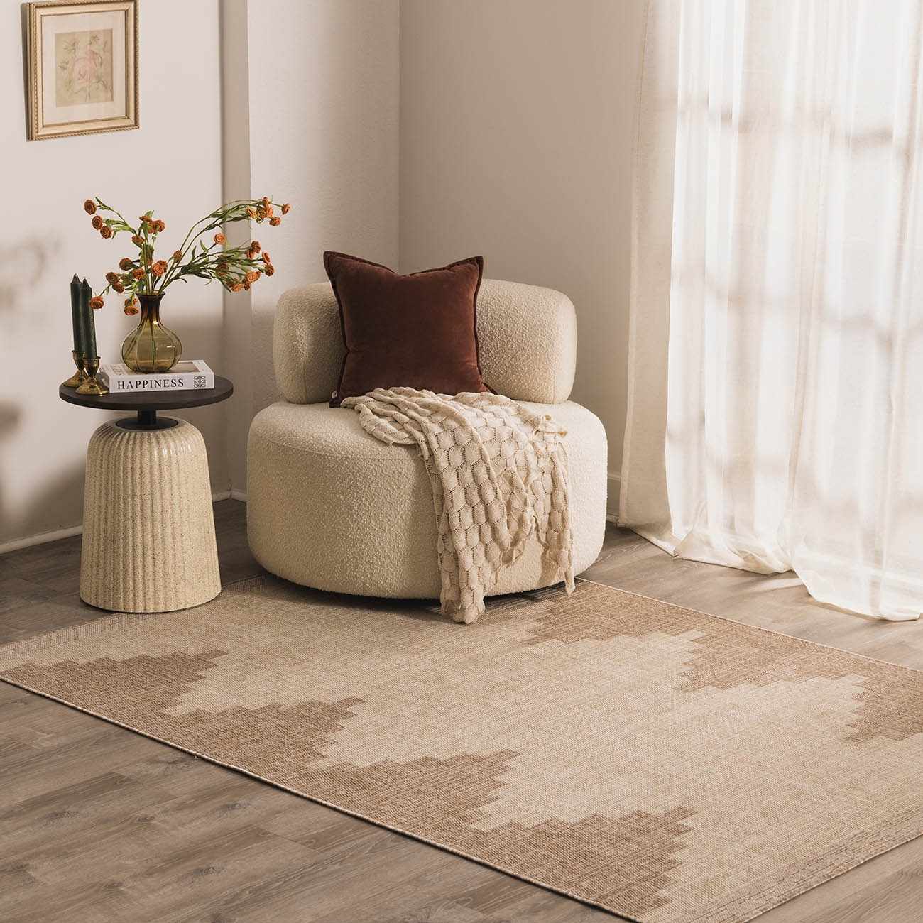 Djugun Beige Indoor &amp; Outdoor Rug