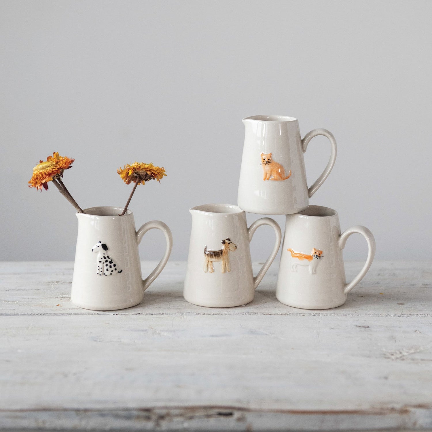 Hand-Painted Ceramic Animal Creamer