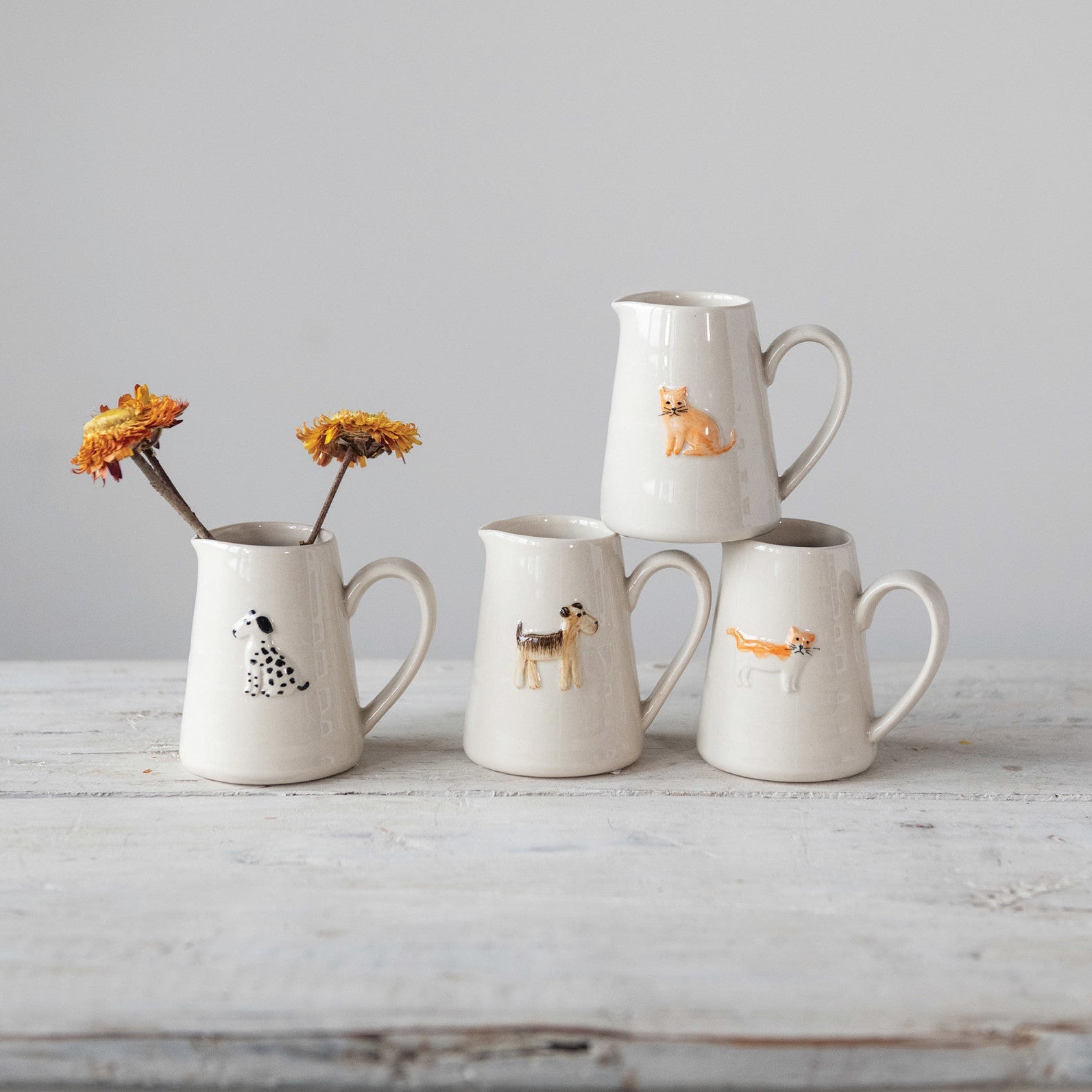 Hand-Painted Ceramic Animal Creamer