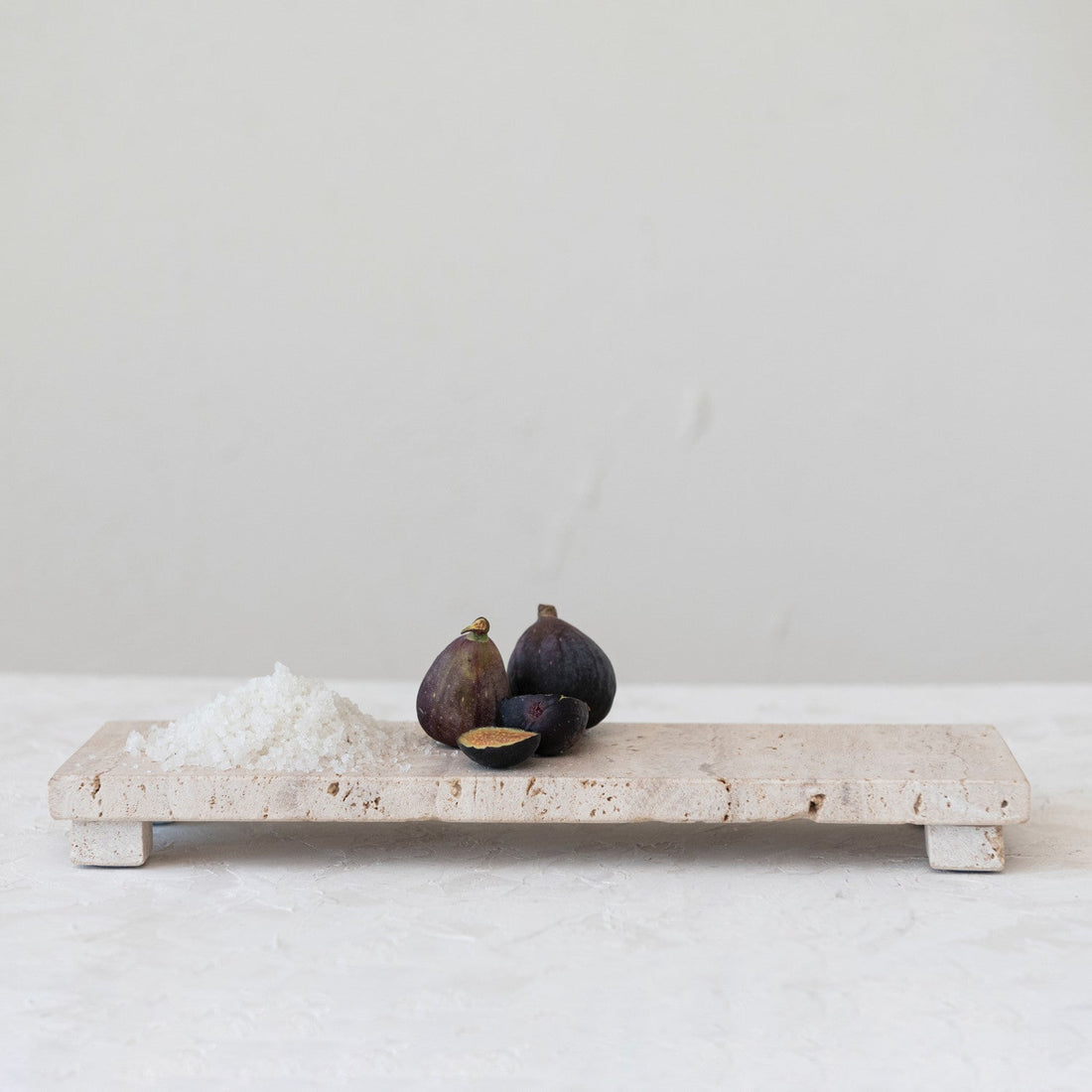 Travertine Stone Footed Cheese &amp; Serving Board