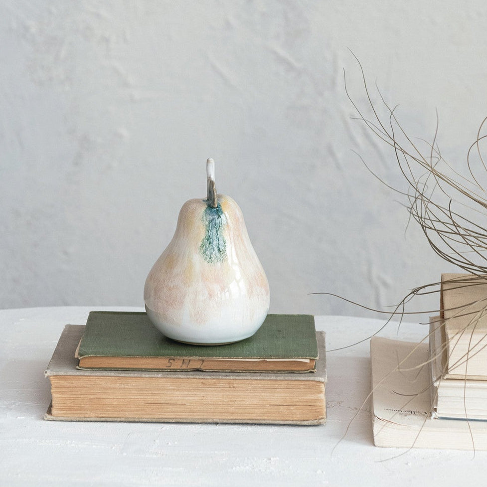 Ceramic Stoneware Decorative Pear