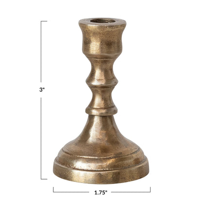 Antique Brass Mini Taper Candle Holders