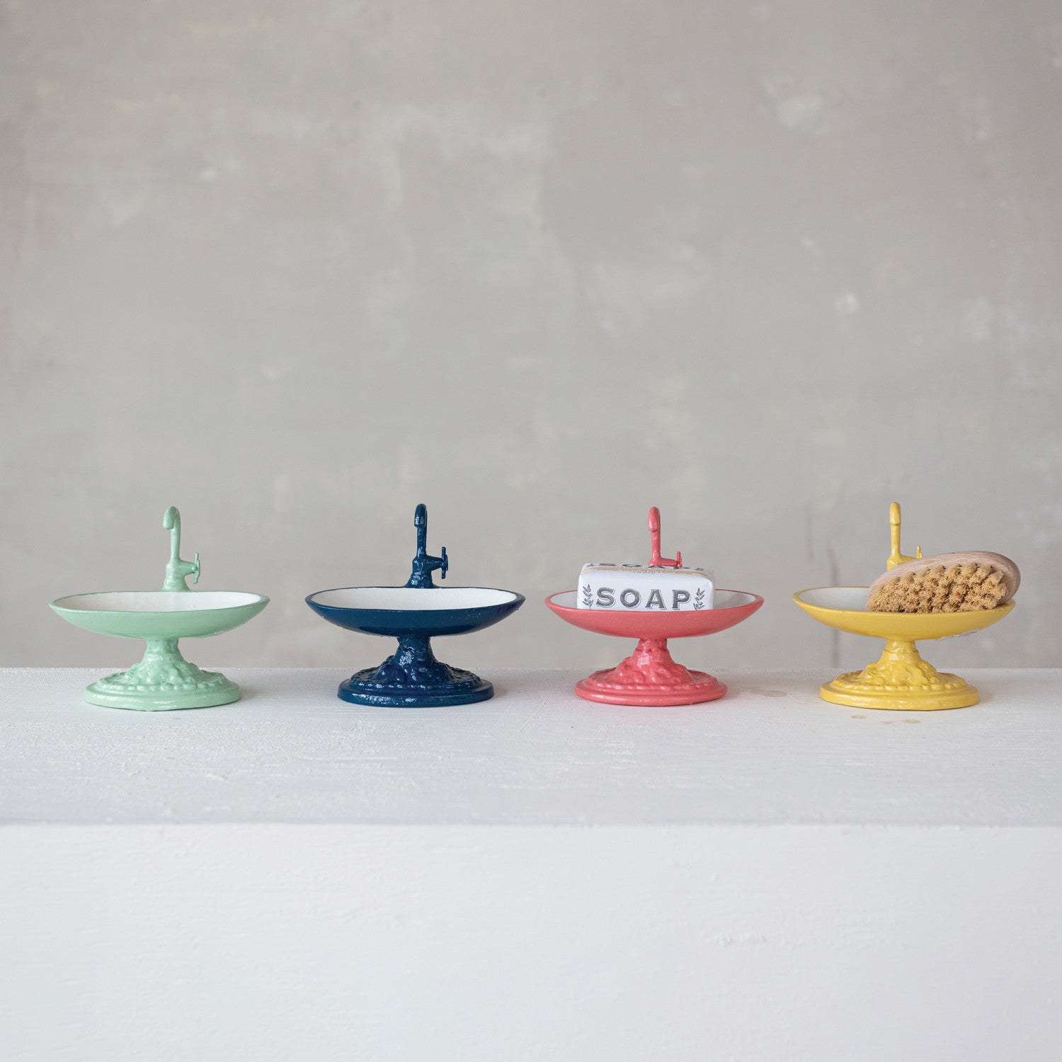 Cast Iron Sink Shaped Sponge &amp; Soap Holder
