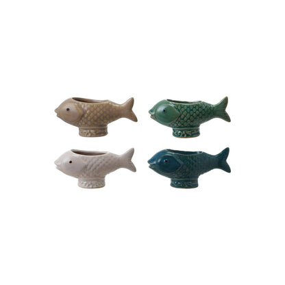 Reactive Glaze Fish Figurines