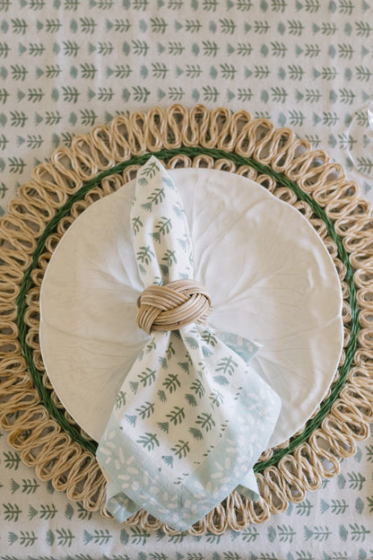 Claire Blockprint Dinner Napkin in Serene - Set of 4