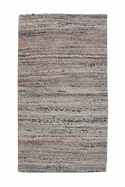 Timbergirl Jacquard Grey Jute Handmade Rug