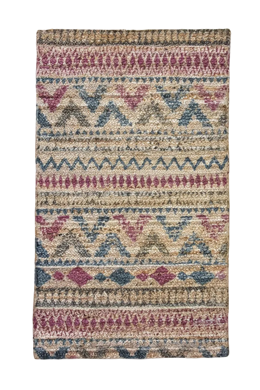Timbergirl Braided Plum 100% Jute Handmade Rug