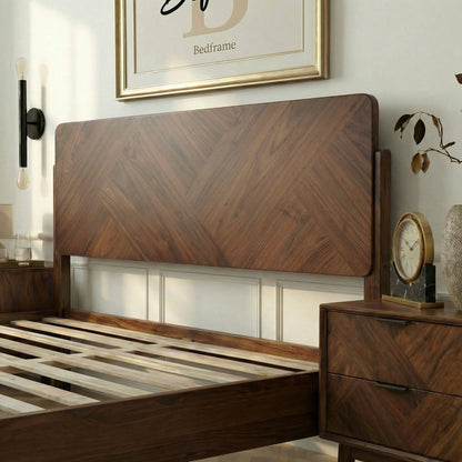 Bifrost Solid Wood Bed Frame in Walnut or Caramel
