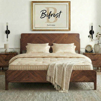Bifrost Solid Wood Bed Frame in Walnut or Caramel