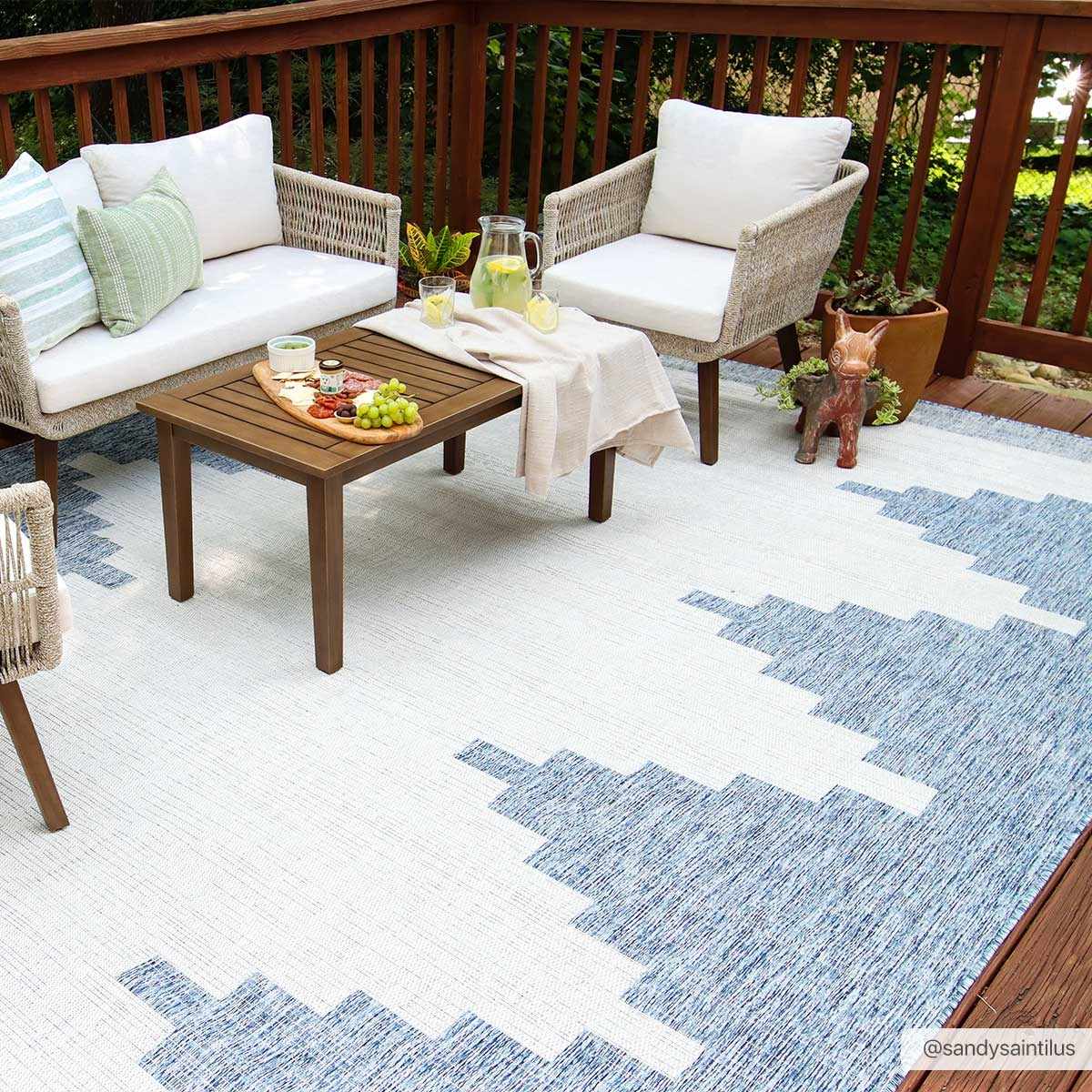 Djugun Blue Indoor/Outdoor Rug