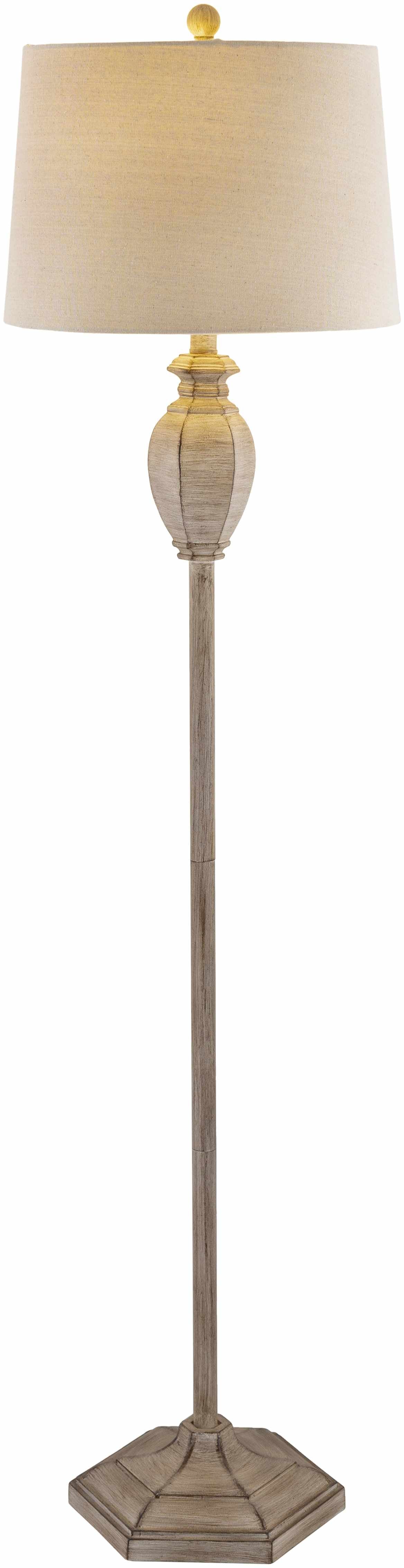 Esmeralda Resin Gray &amp; Beige Floor Lamp
