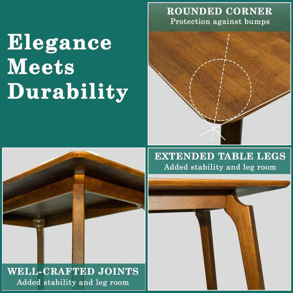 Verve 48" Solid Acacia Wood Dining Table - 2 Colors