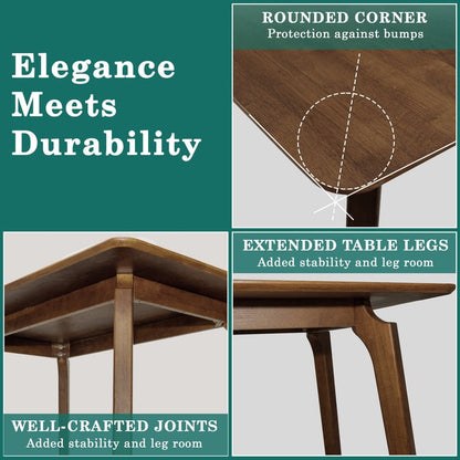 Verve 48" Solid Acacia Wood Dining Table - 2 Colors
