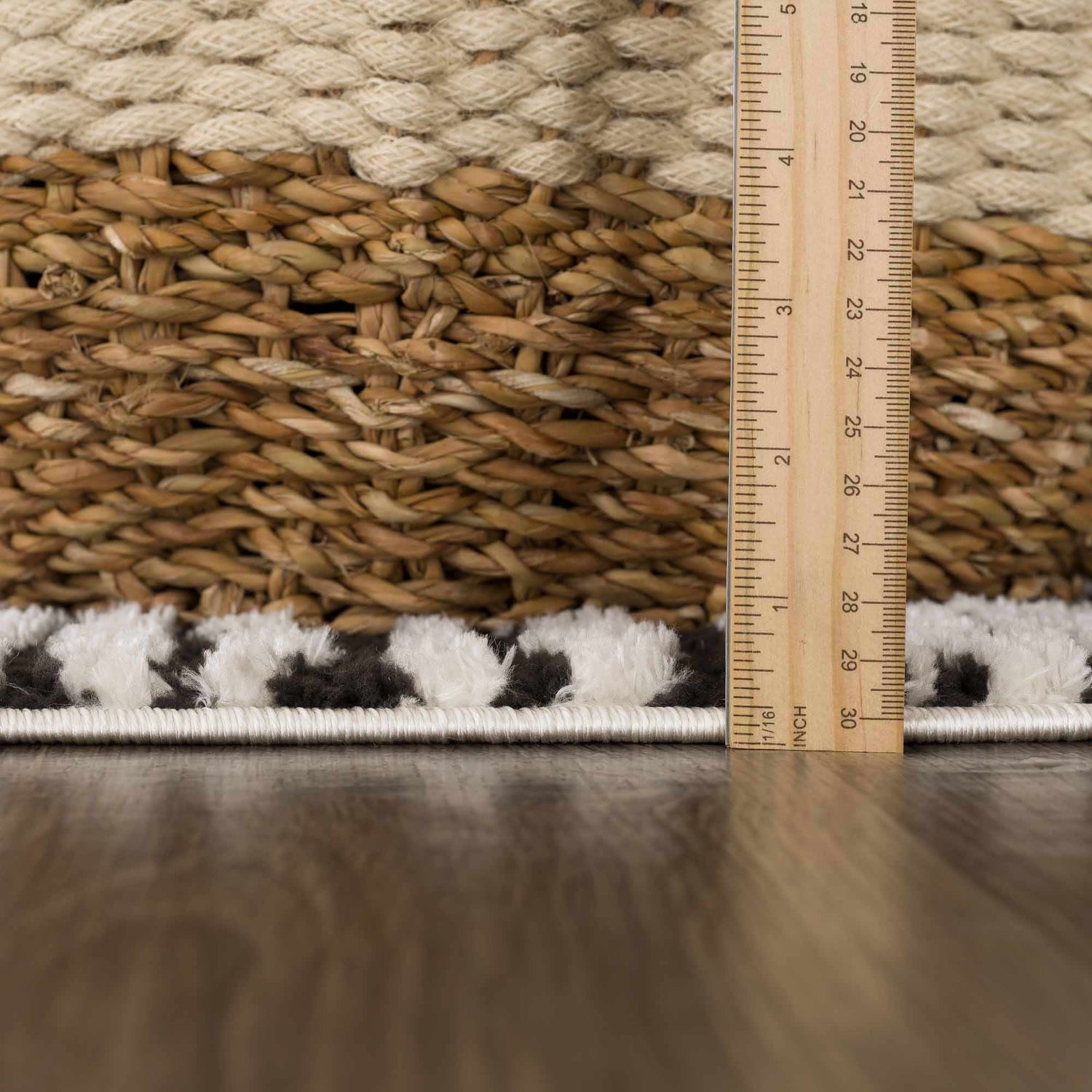 Leryn Black &amp; White Checkered Area Rug