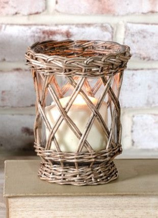 Willow Wrapped Candle Holder - 2 Sizes