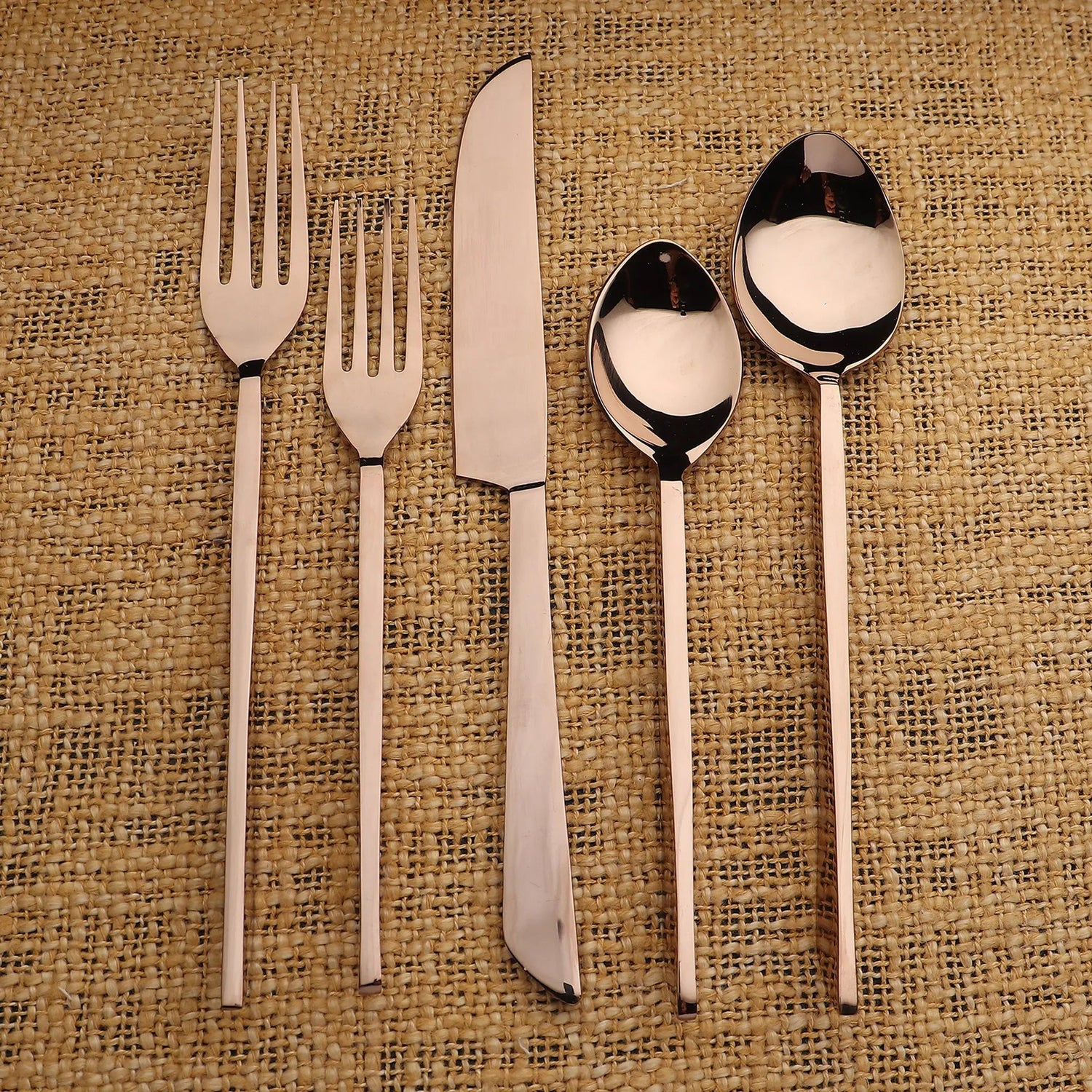 Fairfax 5 Pc. Flatware Set in Bronze or Gold