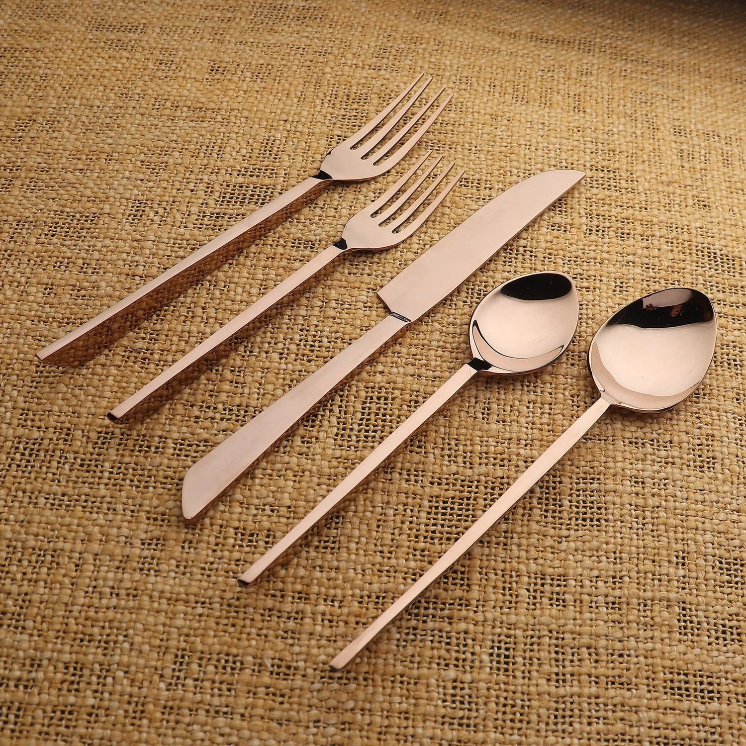 Fairfax 5 Pc. Flatware Set in Bronze or Gold