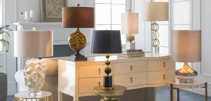 Zell Gold/Crystal Table Lamp