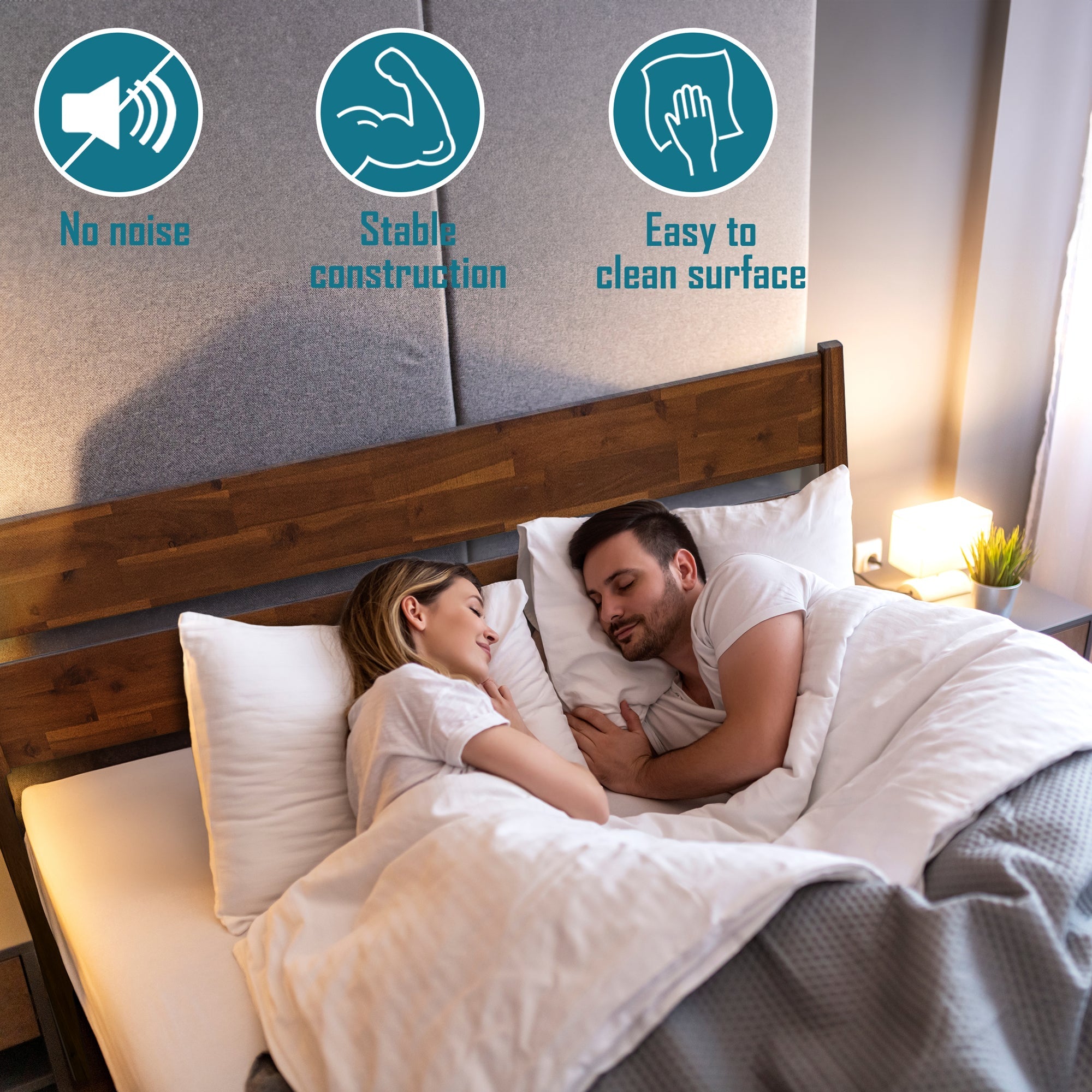 Acacia Callisto Solid Wood Bedframe in Black Ristretto or Walnut Finish