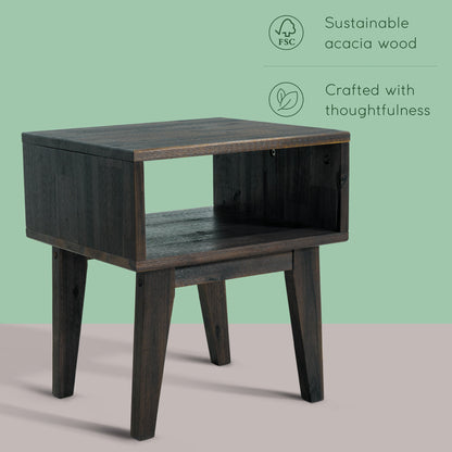Serena Solid Acacia Wood Nightstand - 6 Colors