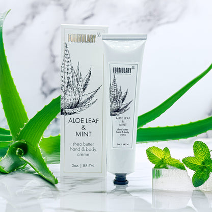 Aloe Leaf &amp; Mint - On-the-Go Shea Butter Hand and Body Creme Tube