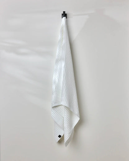 Cloud Waffle Bath Towels in White